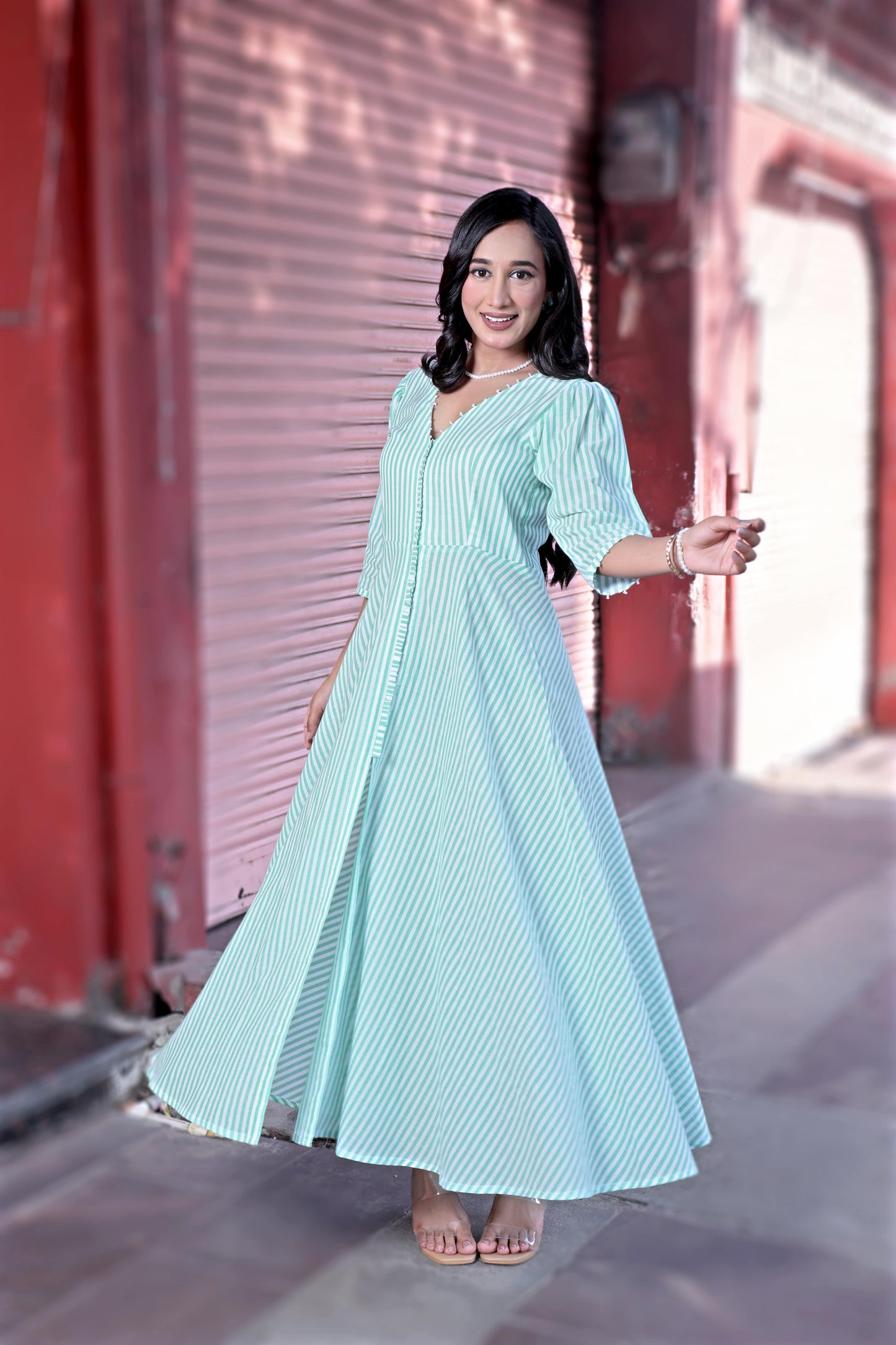 Green goddess dress