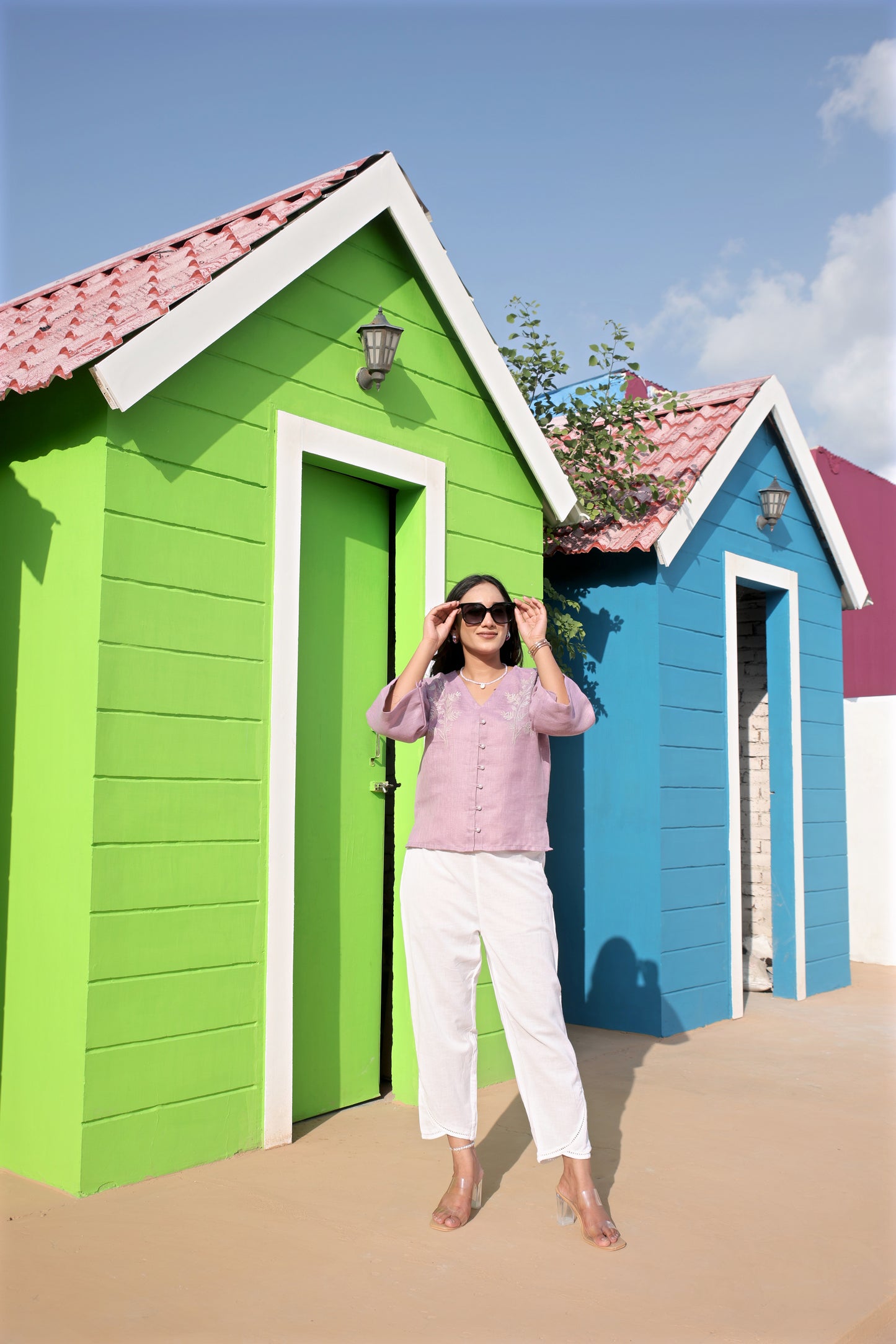 Onin pink posh top