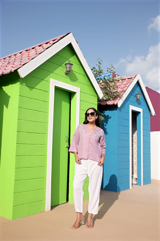 Onin pink posh top