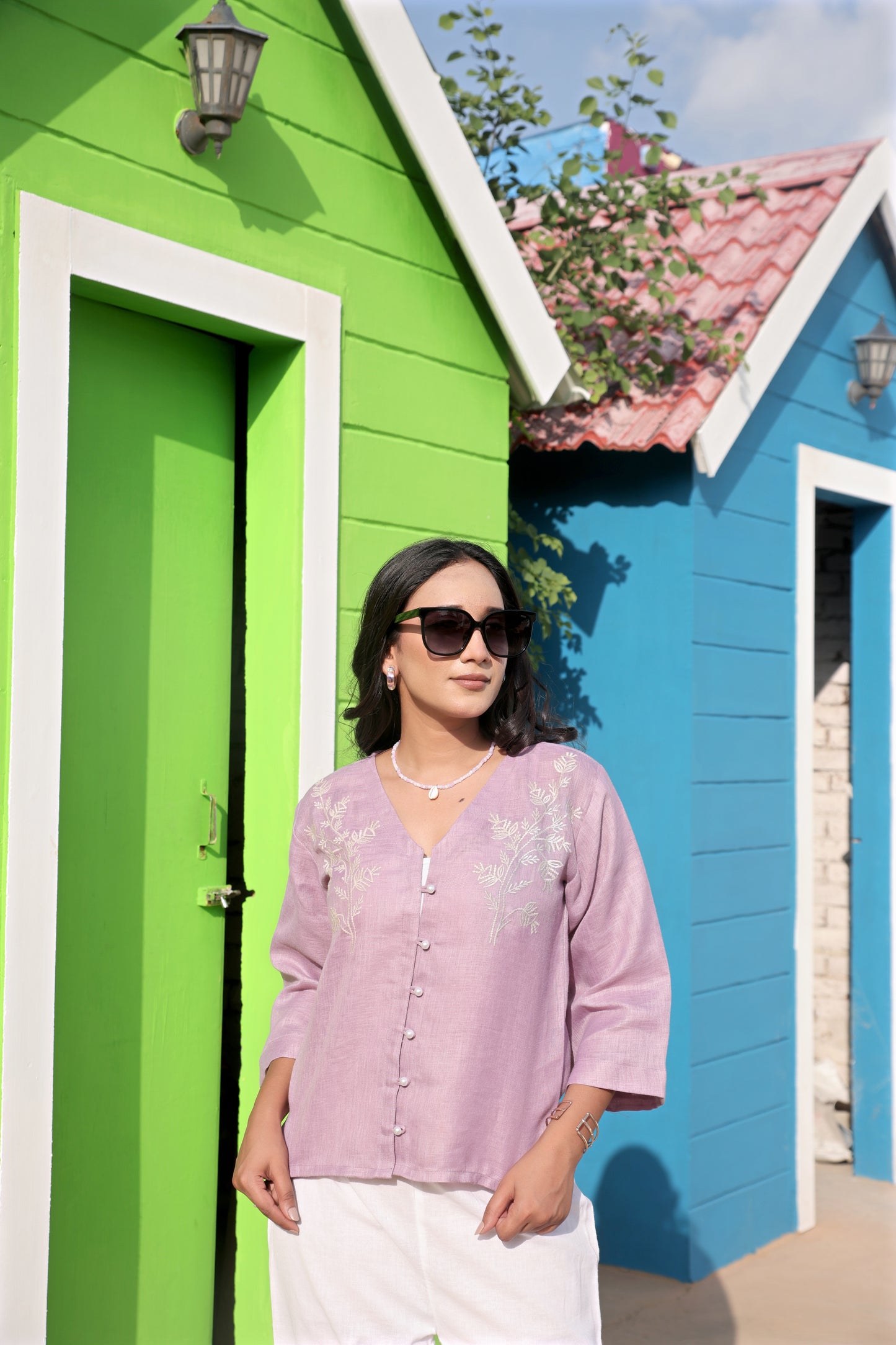 Onin pink posh top
